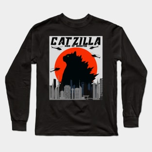 Cat Zilla King Of Monster Long Sleeve T-Shirt